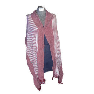 Women's Unbranded Scarf OS Rosy Burgundy White
